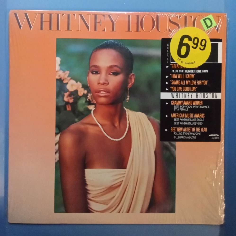 Whitney Houston 1985 Vinyl Record. All Original Plastics. Excellent Condition.